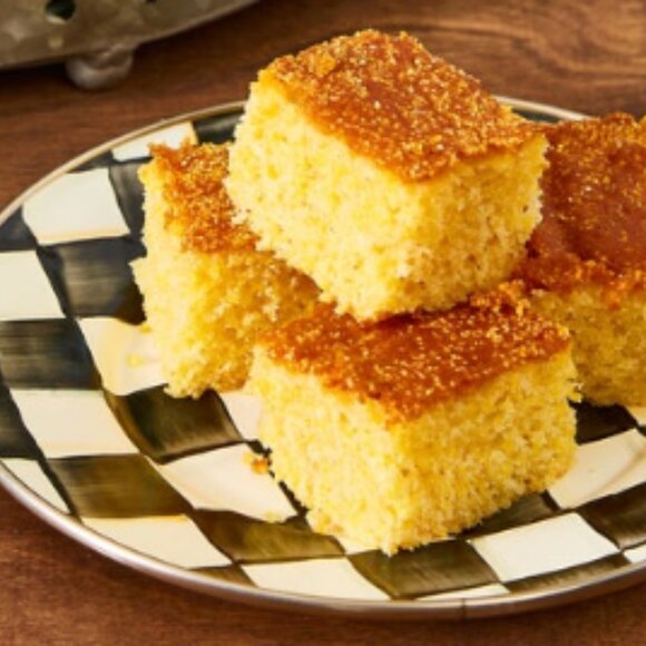 SET OF 4 MacKenzie-Childs Courtly Check Salad Dessert Plates - Picture 2 of 5